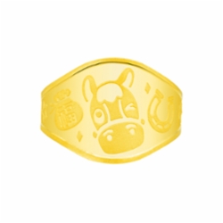 순금 말 돌반지 1g